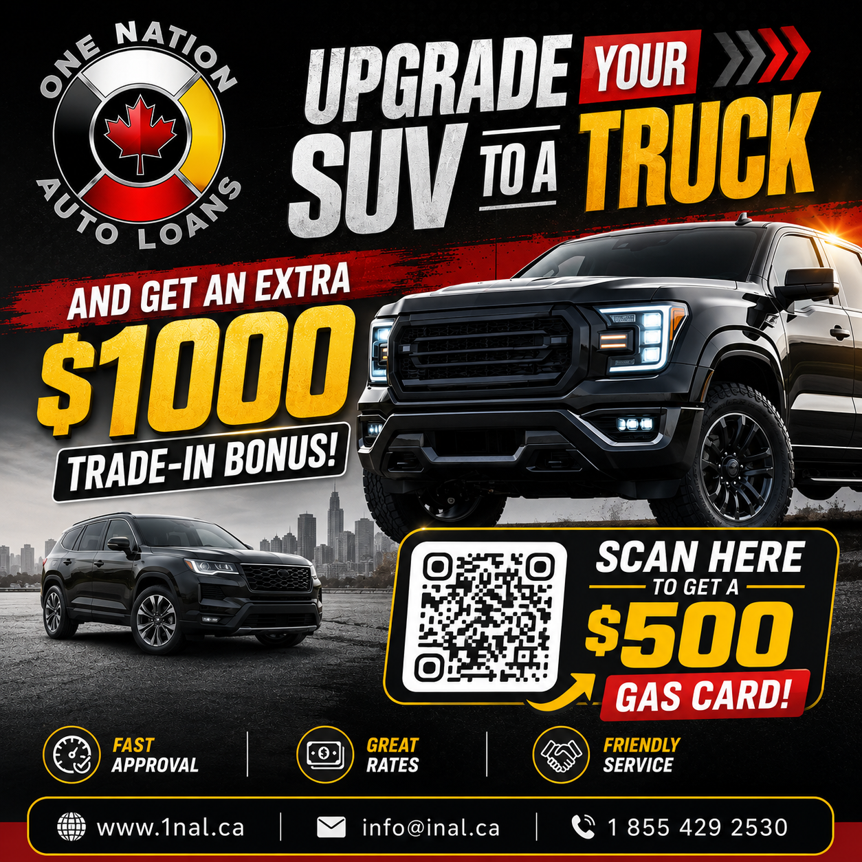 One Nation Auto Loans — Upgrade Your SUV to a Truck promotion